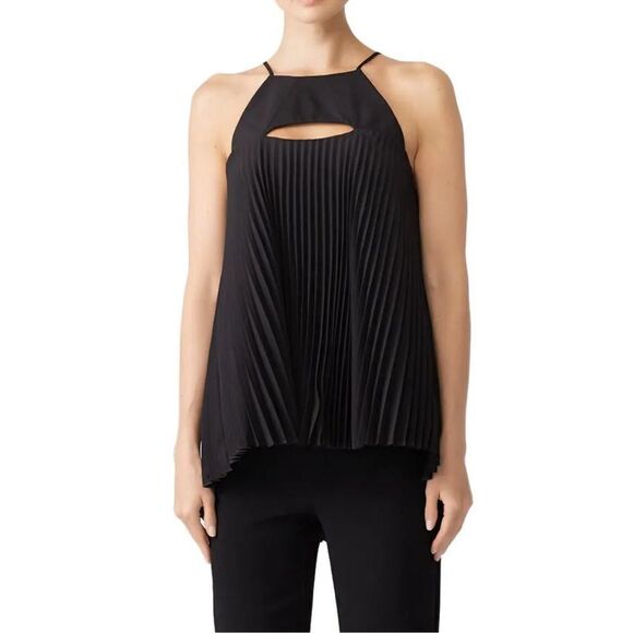 Hunter Bell Pleated Keyhole Harrison Tunic Top in Size M - Picture 1 of 7